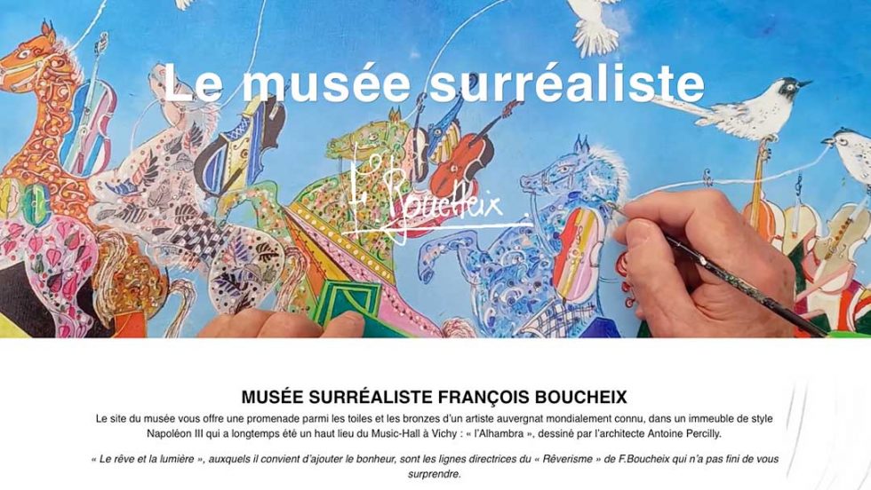 Capture d'écran partielle de la première page du musée surréaliste de François Boucheix